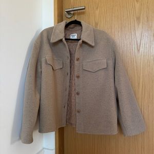 Aritzia Sundays Best Beige Shirt Jacket
